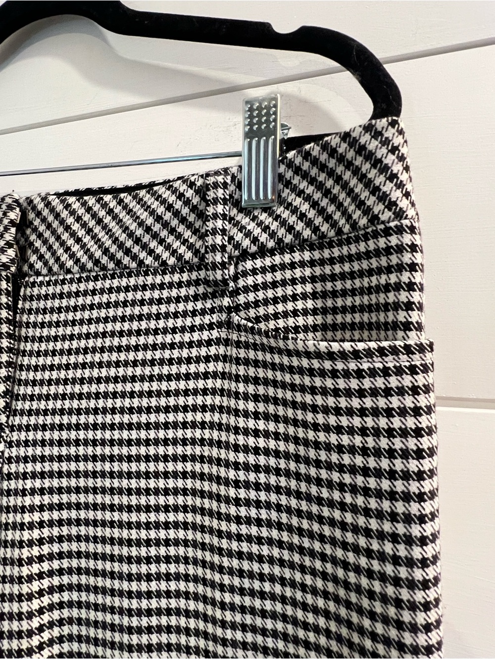 Express Black & White Houndstooth Trousers size 4 Editor Edition